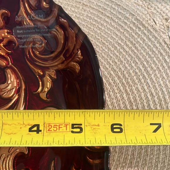 Arda Reverse Painted Vintage Goofus Glass Candy Dish - Picture 6 of 7